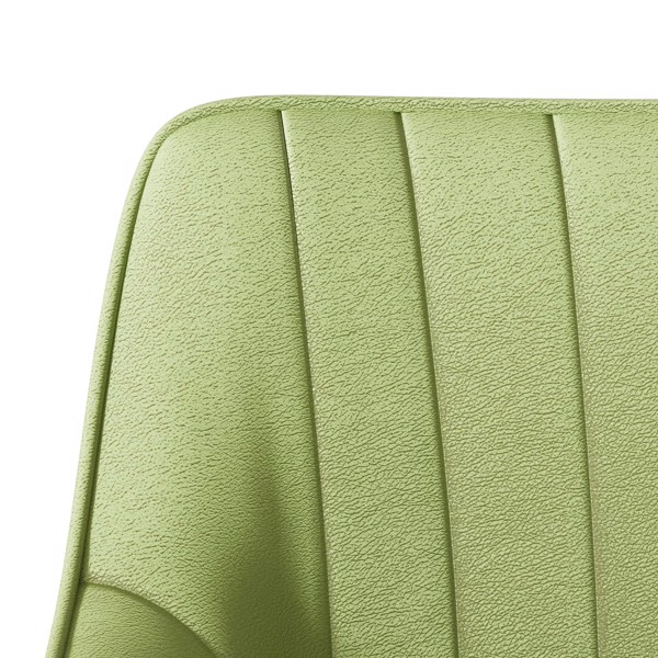 一套4把餐椅，中世纪现代厨房餐椅，黑色金属腿PU装饰椅，适合家庭和厨房（绿色和橙色）-12