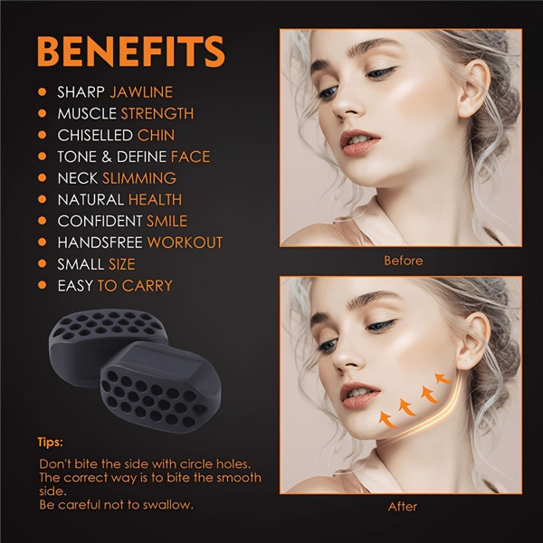 40pcs Boxed Jawline Exerciser, Silicone Jawline Exerciser For Men & Women, Jawline Trainer, Powerful Jawline Sculptor For Beginners(Maybe YunExpress Logistics)
