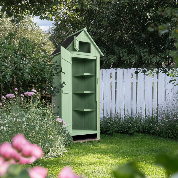 Fir wood Arrow Shed with Single Door Wooden Garden Shed Wooden Lockers 