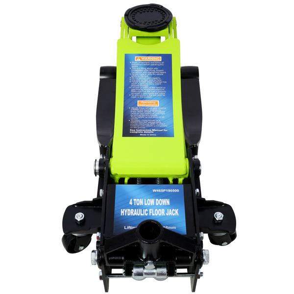 Low Profile Hydraulic Trolley Service/Floor Jack, 4 Ton (8000 lbs) Capacity, Lifting Range 2.5"-20",green