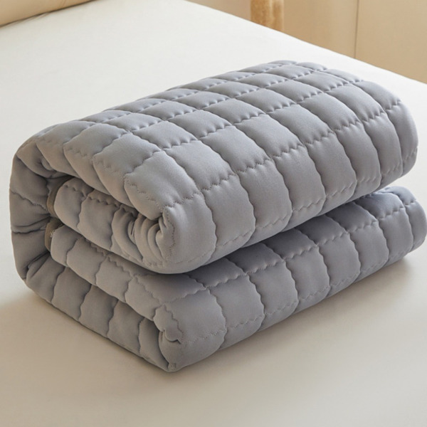 (Cream white 150cm*200cm) Cotton-Padded Waterproof Mattress Protector, Dust-Proof Bed Cover (Without Pillow and Core). Soft, Comfortable Solid Color Bedding Sheet for Bedroom, Guest Room. (Maybe YunEx
