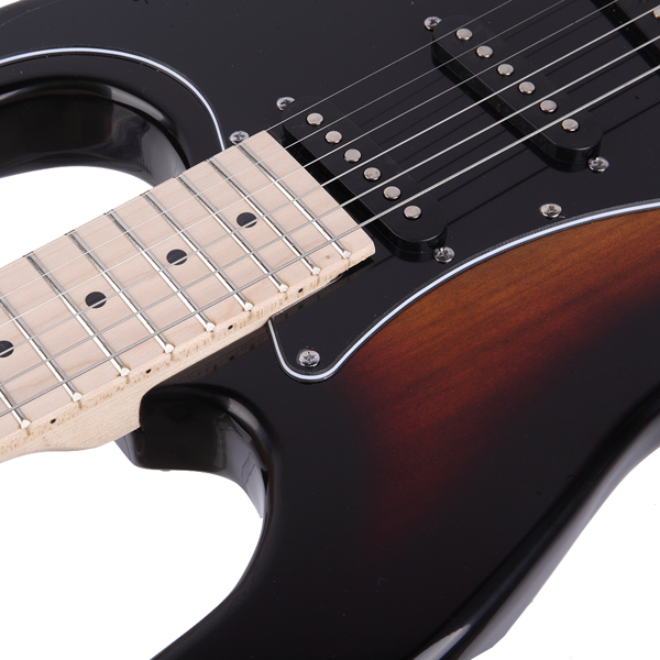 GST Stylish Electric Guitar Kit with Black Pickguard Sunset Color