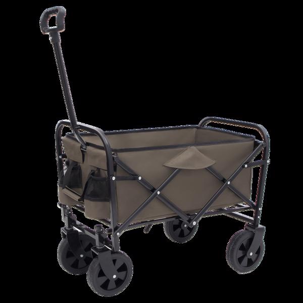 Multi-use Bag,Collapsible Foldable Wagon Cart Beach Wagon Heavy Duty Utility Cart Utility Wagon Grocery Cart for for Camping 3pcs plastic Liner bag /Cover , Olive green