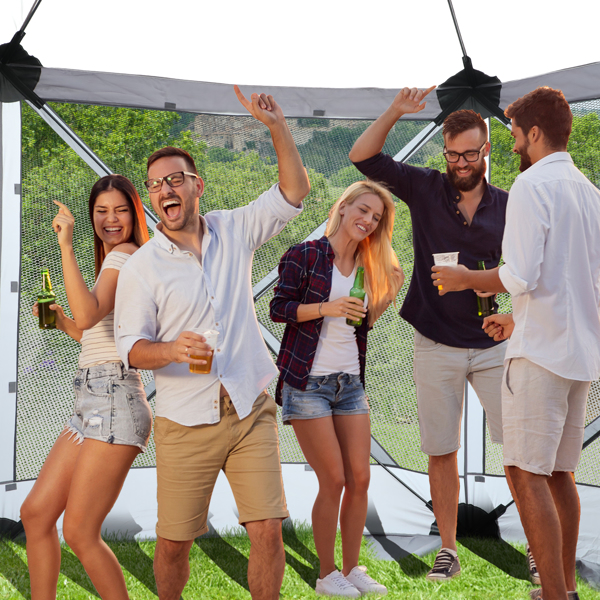  6.8' x 7.2' Outdoor pop-up camping canopy