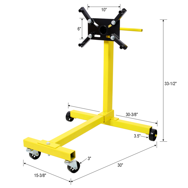 Rotating Engine Stand, Engine Stand Rotating Stand with 1000-Lb Capacity, Engine Hoists & Stands Engine Test Run Stand