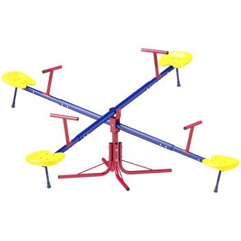   4 Seater  Kids Seesaw Swivel Teeter Totter with 360° Spinning