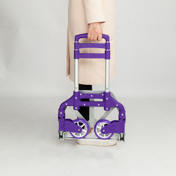 Portable Foldable Telescopic Trolley Trolley Luggage Trolle Purple