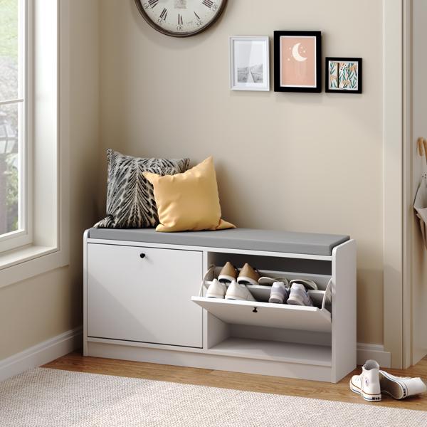 Shoe Storage Bench Entryway Bench with Storage, Shoe Bench Shoe Cabinet Storage for Entryway, Shoe Rack Bench Shoe Organizer Cabinet with Cushion for Entrance, Hallway, Living Room, Bedroom