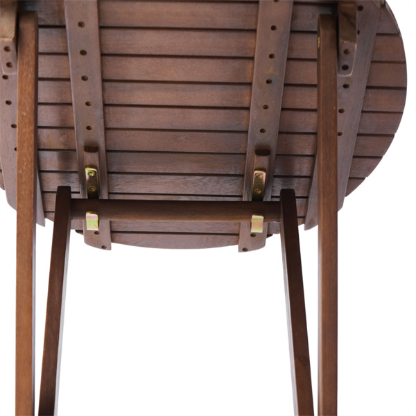 3 件套相思木小酒馆套装，木制折叠庭院家具，适用于花园后院阳台门廊，带 1 张咖啡桌和 2 张折叠椅，自然染色-25