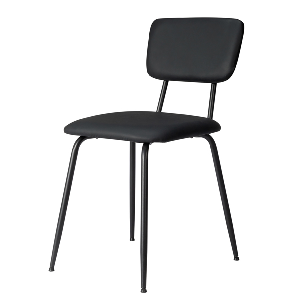 Set of 6 Modern Padded Dining Chairs for Kitchen Bar Office Chair, Black