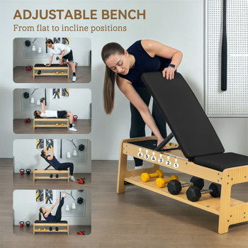 Wooden Adjustable Weight Bench