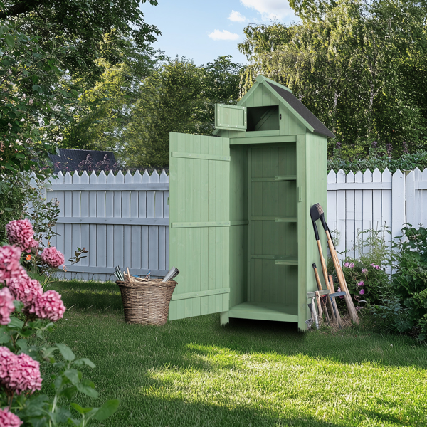 Fir wood Arrow Shed with Single Door Wooden Garden Shed Wooden Lockers 