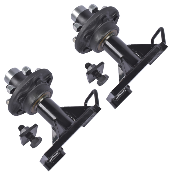 Pair Upgraded 6x5.5 Lug Superior Shipping Container Wheels,Bolt-on Spindle Kit