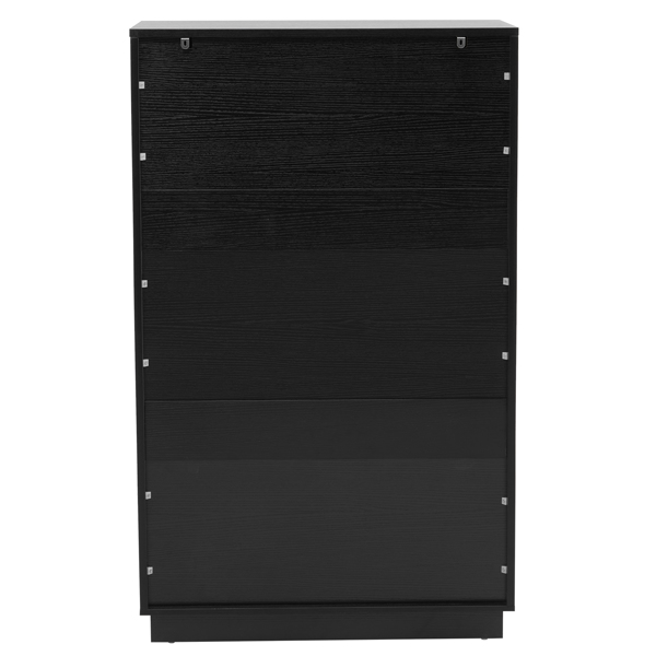 FCH Black P2 Particle Board and Density Board 7241117cm Wavy Pattern Drawer Front Five-Level Six-Drawer Cabinet