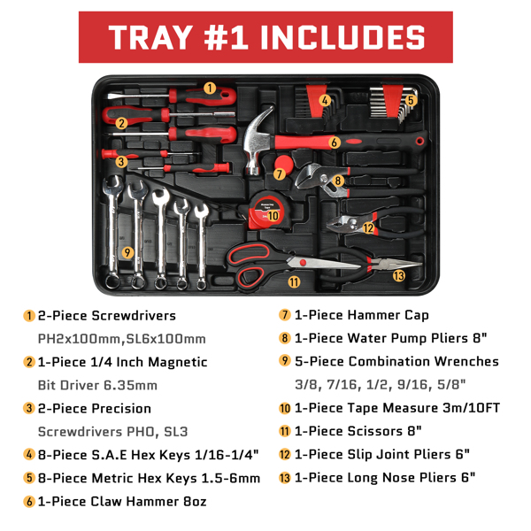 599 PCS Home Tool Set Kit, Auto Repair Tool Kit with Rolling Tool Box, Mechanic Tool Sets with 21V Max Cordless Power Drill