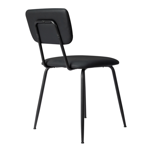 Set of 6 Modern Padded Dining Chairs for Kitchen Bar Office Chair, Black