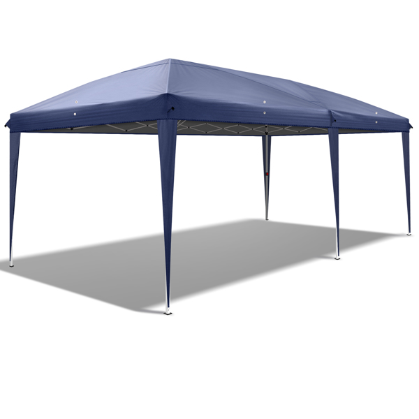 3 x 6m Four Windows Practical Waterproof Folding Tent Blue