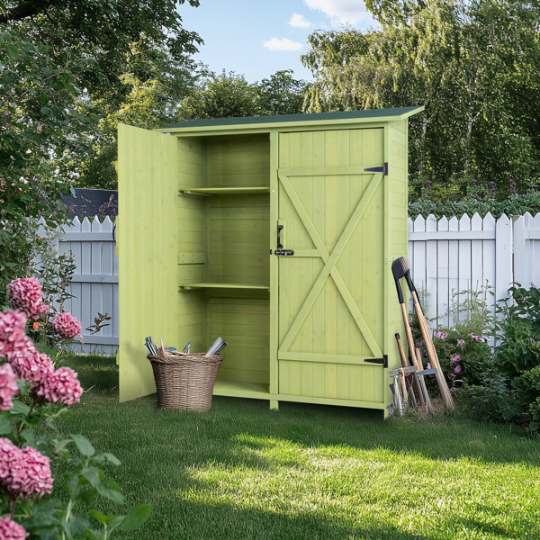 Fir Wood Shed Garden Storage Shed  Green