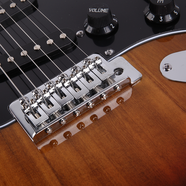 GST Stylish Electric Guitar Kit with Black Pickguard Sunset Color