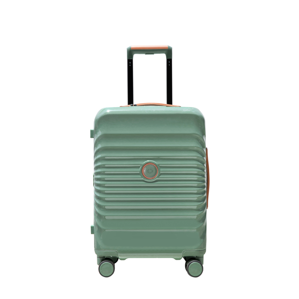 24"  Luggage Lightweight Suitcase TSA Lock USB port Luggage  Wheel lock Artificial leather Top handle Spinner Wheels GREEN