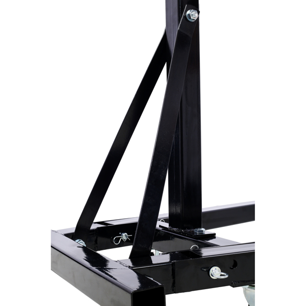 Folding Engine Stand 2000 LBS Capacity Motor Hoist 360 Degree Adjustable Mounting Head Dolly Mover Auto Repair Rebuild Jack,black