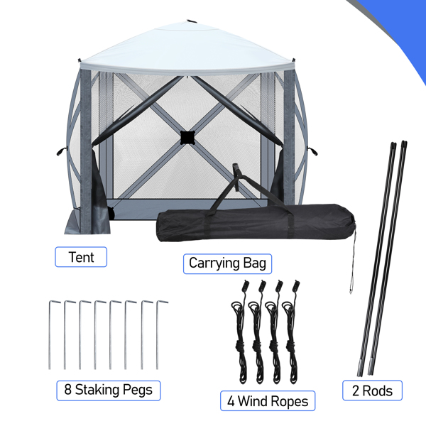  6.8' x 7.2' Outdoor pop-up camping canopy
