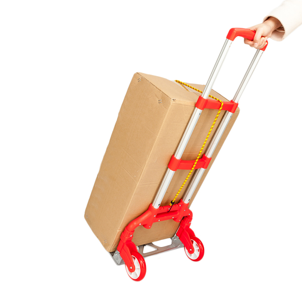 Portable Foldable Telescopic Trolley Trolley Luggage Trolley Red