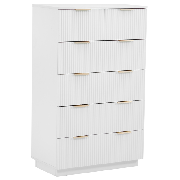 FCH White P2 Particle Board and Density Board 7241117cm Wavy Pattern Drawer Front Five-Level Six-Drawer Cabinet