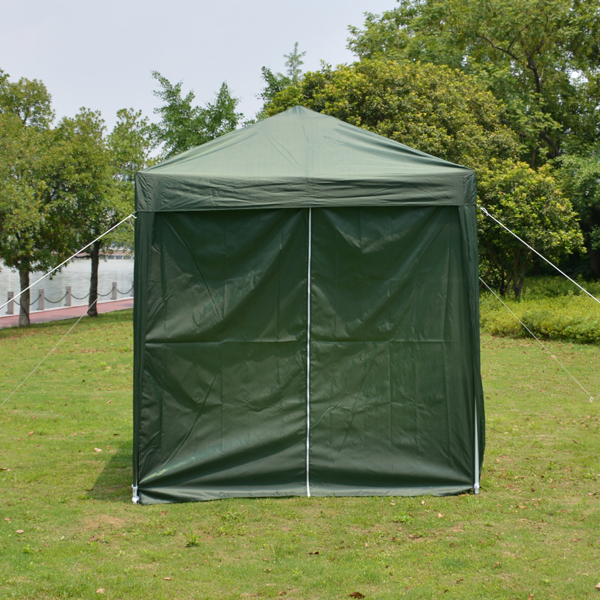 2 x 2m Two Doors & Two Windows Practical Waterproof Right-Angle Folding Tent Green