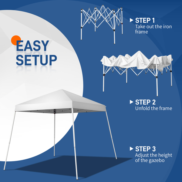 2.4 x 2.4m Portable Home Use Waterproof Folding Tent White