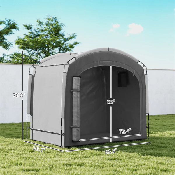 Dark Gray Bike Storage Shed Tent for 3-4 Bicycles