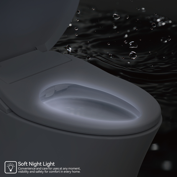 Electric Bidet Toilet Seat Adjustable Heated Seat with Dual Control Mode Elongated Smart Toilet Seat Portable Bidet with Nozzle Spray and Automatic Toilet Seat Closer[Unable to ship on weekends]