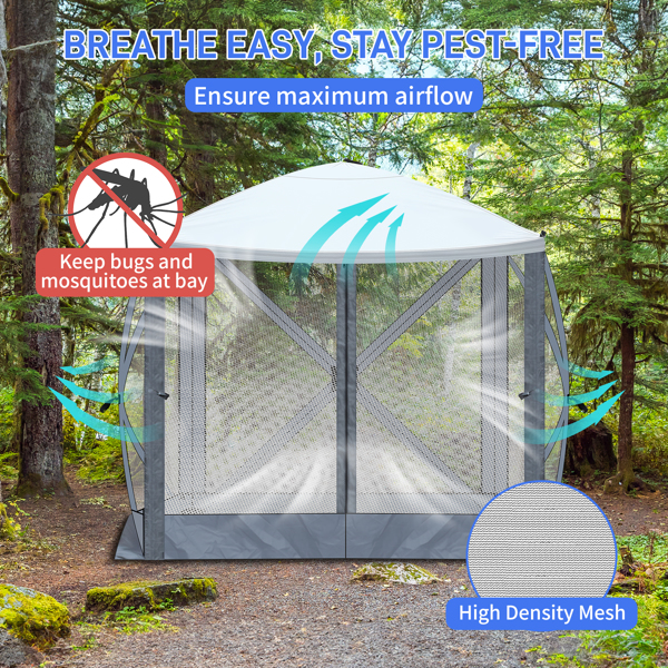  6.8' x 7.2' Outdoor pop-up camping canopy