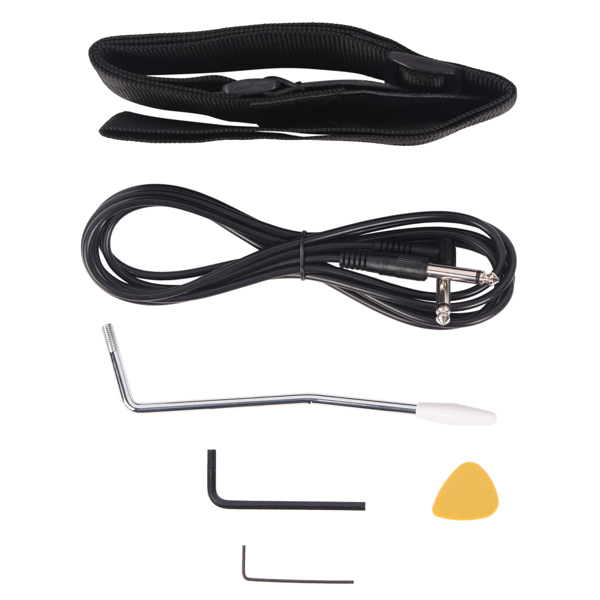 GST Stylish Electric Guitar Kit with Black Pickguard Sunset Color