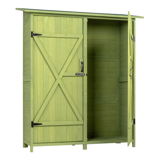 Fir Wood Shed Garden Storage Shed  Green