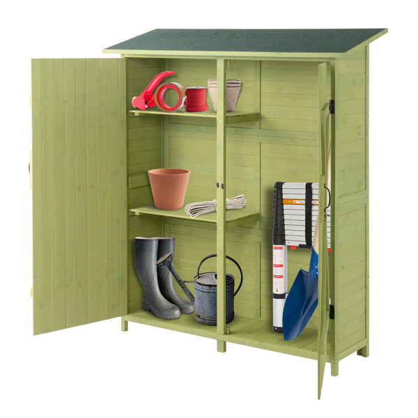 Fir Wood Shed Garden Storage Shed  Green