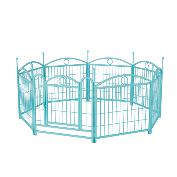 Dog Playpen Indoor 24 inch 8 Panels Metal Dog Pen Pet Dog Fence Outdoor Exercise Pen with Doors, Heavy Duty Dog Fence Puppy Pen for Large Medium Small Dogs Indoor Outdoor Foldable Pet Exercise Pen