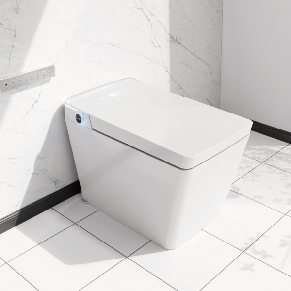 Built in Intelligent Bathtub Bathroom with Automatic Opening and Closing, Automatic Flushing, Remote Control of Warm Water, Extended Heating Bathtub Seat[Unable to ship on weekends]