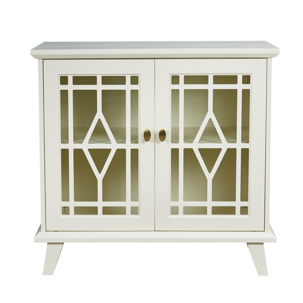 Storage Cabinet with Shelf, White Sideboard Cabinet for Living Room, Hallway, Dining Room, Entryway