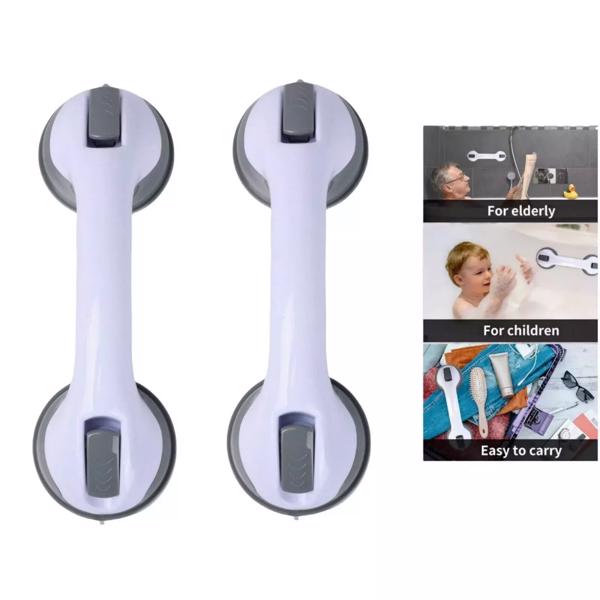 2Pack Shower Grab Bar 12" Showers Suction Bar Handle Bathroom Safety Grip Handle