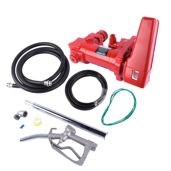 Transfer of Gasoline Diesel Kerosene 12V 15 GPM Fuel Transfer Pump + Nozzle Kit