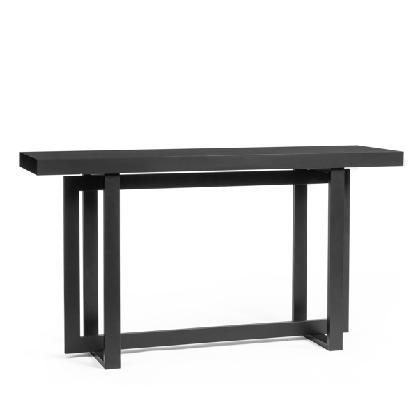 Modern Wood Entryway Console Table Sofa Table, Long Entryway Table for Hallway Living Room Foyer Corridor Bedroom, Black