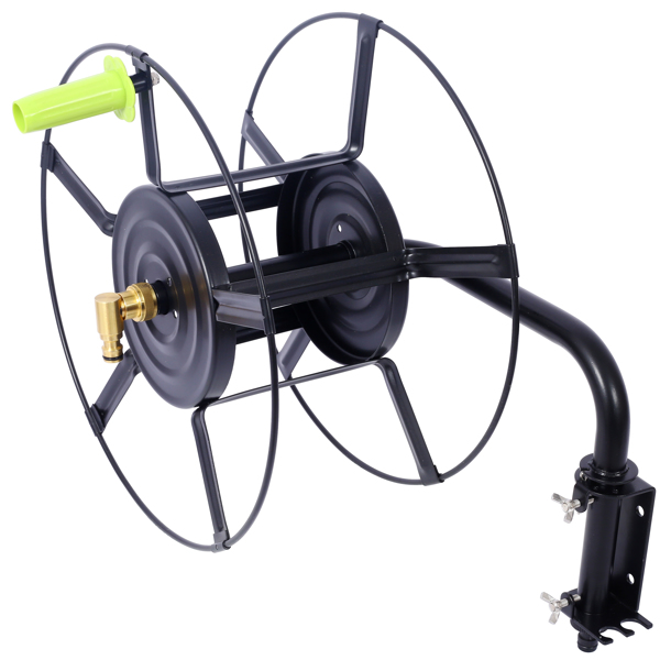 Swivel Hose Reel Wall Mount - 180 Degree Pivot Hose Hanger - Great for Garden Storage - Hose Holder Wall Mount for Garden Hose - Heavy Duty Steel Hose Hanger for Hose Reels