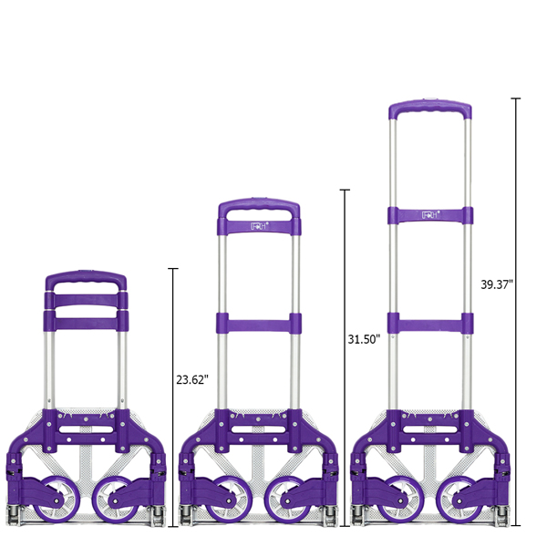 Portable Foldable Telescopic Trolley Trolley Luggage Trolle Purple