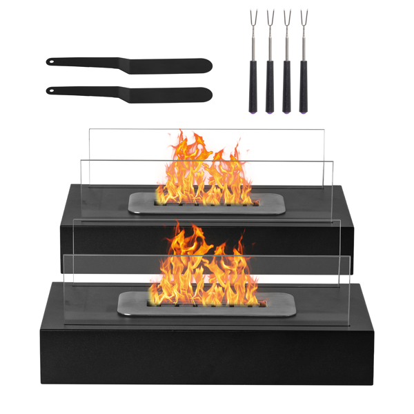 2pcs  13.8*7.1*5.5in  tabletop fire pit