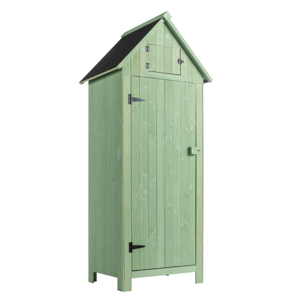 Fir wood Arrow Shed with Single Door Wooden Garden Shed Wooden Lockers 