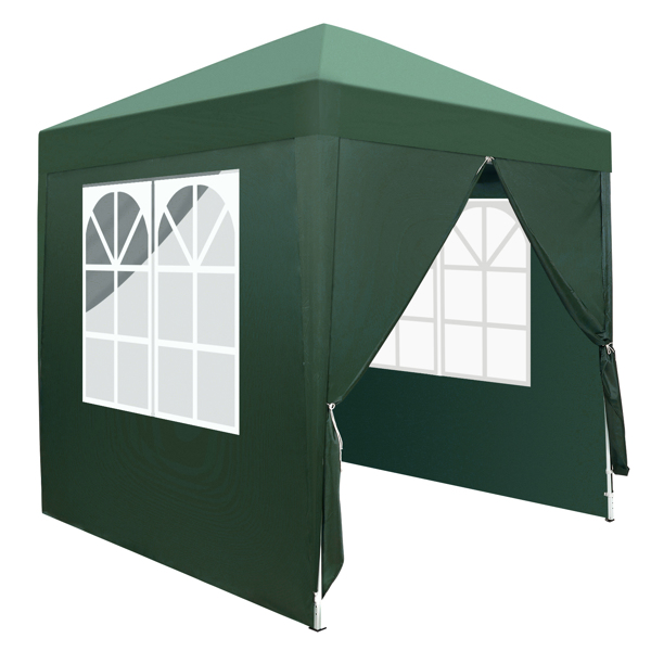 2 x 2m Two Doors & Two Windows Practical Waterproof Right-Angle Folding Tent Green