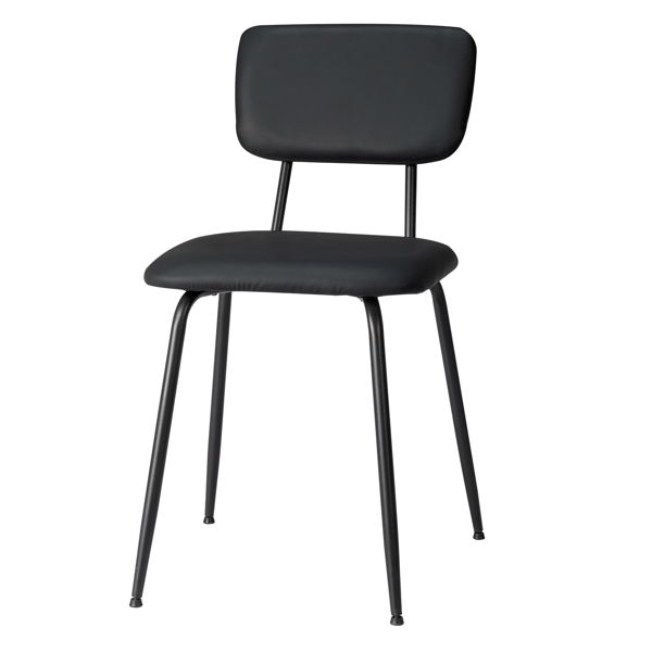 Set of 6 Modern Padded Dining Chairs for Kitchen Bar Office Chair, Black