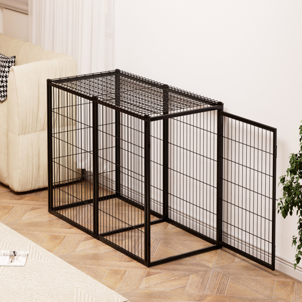 Dog Crate 63" Dog Kennel for Small Medium Dogs, Puppy Dog Playpen with Top, Pet Cage, Indoor, Black.63"L x 29.9"W x 31.9"H.