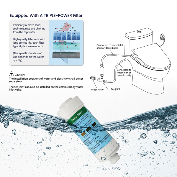 Smart Bidet Toilet Seat with Side Knob Adjustable Heated Seat with Water Temperature and Pressure Adjustment Portable with Automatic Nozzle Cleaning and Sensor Open Lid[Unable to ship on weekends]